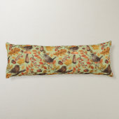 Herfstbladeren, bessen, paddenstoelen en winterkon lichaamskussen (Achterkant)