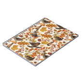 Herfstbladeren, bessen, paddenstoelen en winterkon notitieboek (Linkerzijde)