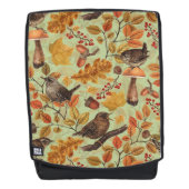 Herfstbladeren, bessen, paddenstoelen en winterkon rugtassen (Voorkant)
