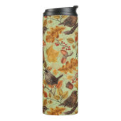 Herfstbladeren, bessen, paddenstoelen en winterkon thermosbeker (Gedraaid links)