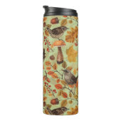 Herfstbladeren, bessen, paddenstoelen en winterkon thermosbeker (Geroteerd rechts)