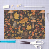 Herfstbladeren, bessen, paddenstoelen en winterkon tissuepapier (Craft)