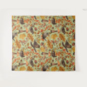 Herfstbladeren, bessen, paddenstoelen en winterkon wandkleed (Voorkant (horizontaal))