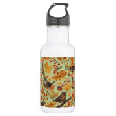 Herfstbladeren, bessen, paddenstoelen en winterkon waterfles  (Voorkant)