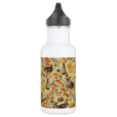 Herfstbladeren, bessen, paddenstoelen en winterkon waterfles (Rechts)