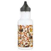 Herfstbladeren, bessen, paddenstoelen en winterkon waterfles (Rechts)