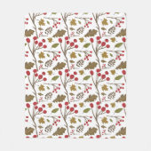 Herfstbladeren bessen takken herfst kleurpatroon fleece deken (Voorkant)