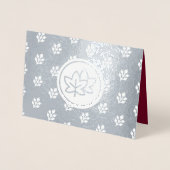 Herfstbladeren & Bessen Thanksgiving  Echt Folie Kaarten (Voorkant)