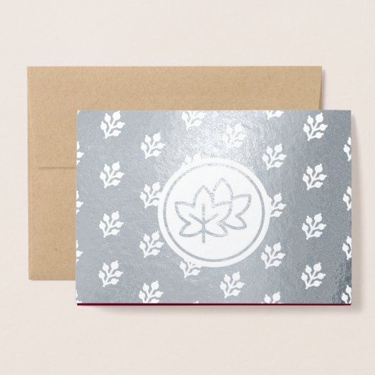 Herfstbladeren & Bessen Thanksgiving  Echt Folie Kaarten (Voorkant met envelop)