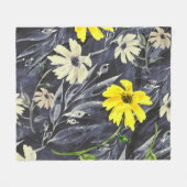 Herfstbladeren, bessen: waterverf. fleece deken (Voorkant (Horizontaal))