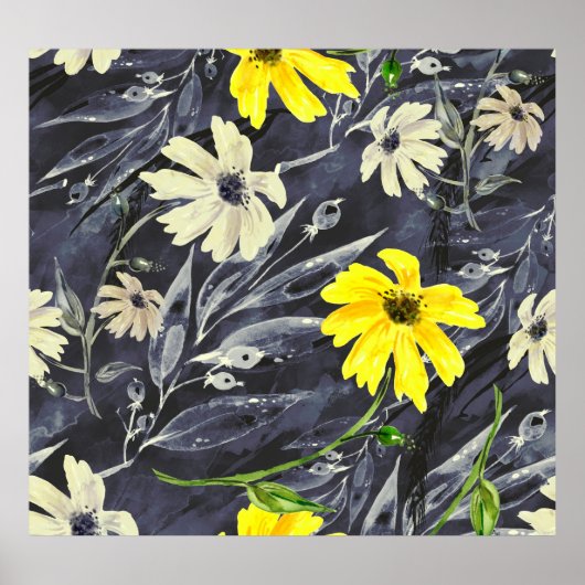 Herfstbladeren, bessen: waterverf. poster (Voorkant)