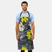 Herfstbladeren, bessen: waterverf. schort (Gedragen)