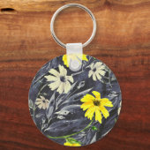 Herfstbladeren, bessen: waterverf. sleutelhanger (Voorkant)