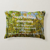 Herfstbladeren & blauwe lucht - gepersonaliseerd accent kussen