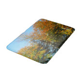 Herfstbladeren & blauwe lucht - gepersonaliseerd badmat (Gekanteld)