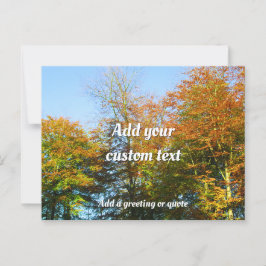 Herfstbladeren & Blauwe Lucht - Gepersonaliseerd Briefkaart