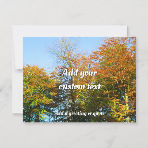 Herfstbladeren & Blauwe Lucht - Gepersonaliseerd Briefkaart