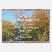 Herfstbladeren & blauwe lucht - gepersonaliseerd deken