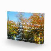 Herfstbladeren & blauwe lucht - gepersonaliseerd fotoblokken (Rechts)