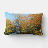 Herfstbladeren & blauwe lucht - gepersonaliseerd kussen (Voorkant)