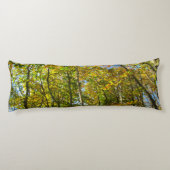Herfstbladeren & blauwe lucht - gepersonaliseerd lichaamskussen (Achterkant)