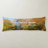 Herfstbladeren & blauwe lucht - gepersonaliseerd lichaamskussen