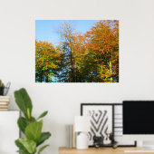 Herfstbladeren & Blauwe Lucht - Gepersonaliseerd Poster (Thuiskantoor)
