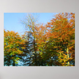 Herfstbladeren & Blauwe Lucht - Gepersonaliseerd Poster