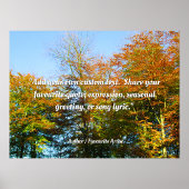 Herfstbladeren & Blauwe Lucht - Gepersonaliseerd Poster