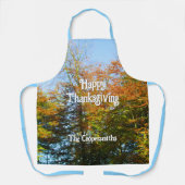 Herfstbladeren & blauwe lucht - gepersonaliseerd schort (Voorkant)