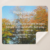 Herfstbladeren & blauwe lucht - gepersonaliseerd sherpa deken