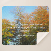 Herfstbladeren & blauwe lucht - gepersonaliseerd sherpa deken