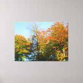Herfstbladeren & Blauwe Luchten - Canvas Afdruk (Voorkant)