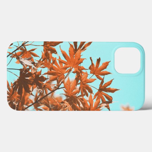 Herfstbladeren Blauwgroen en Sinaasappel Case-Mate iPhone Case (Achterkant (horizontaal))
