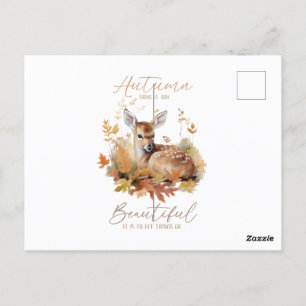 Herfstbladeren & Bloemen Briefkaart