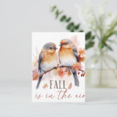 Herfstbladeren & Bloemen Briefkaart (Staand voorkant)