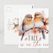 Herfstbladeren & Bloemen Briefkaart (Voorkant / Achterkant)