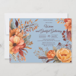 Herfstbladeren Bloemendankzegging Vriendendankdag Kaart