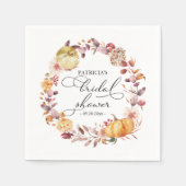 Herfstbladeren Bloemige Pompoen Bruiloft Herfst Br Servet (Voorkant)