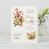 Herfstbladeren Boeket Uitnodiging (Staand voorkant)