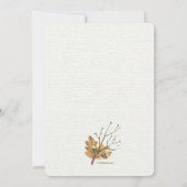 Herfstbladeren Boeket Uitnodiging (Achterkant)