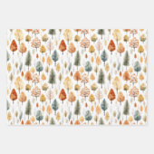Herfstbladeren & bomen bosrijk bos inpakpapier vel (Voorkant)