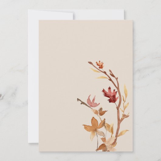 Herfstbladeren Boog Thanksgiving Diner Feestvierin Kaart (Achterkant)