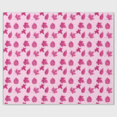 Herfstbladeren - bordeauxrood en schelp roze cadeaupapier (Vlak)