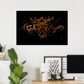 Herfstbladeren Bos Dryade Geest Groene Man Poster (Thuiskantoor)