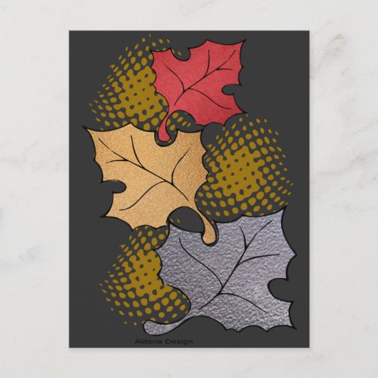Herfstbladeren Briefkaart (Voorkant)