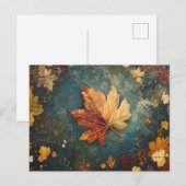 Herfstbladeren Briefkaart (Voorkant / Achterkant)