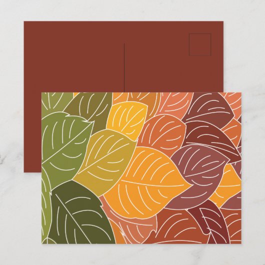 Herfstbladeren Briefkaart (Voorkant / Achterkant)