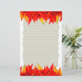 Herfstbladeren Briefpapier (Staand voorkant)