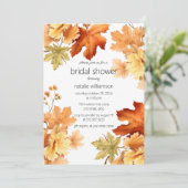 Herfstbladeren Bruidsborrel  Kaart (Staand voorkant)